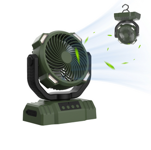 Outdoor Household Power Bank LED Light Camping Fan in the selected color