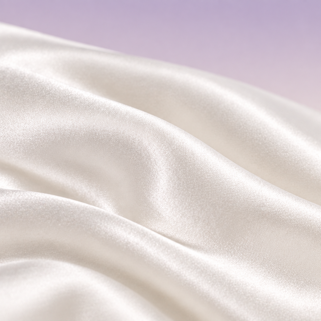 Close-up of smooth mulberry silk